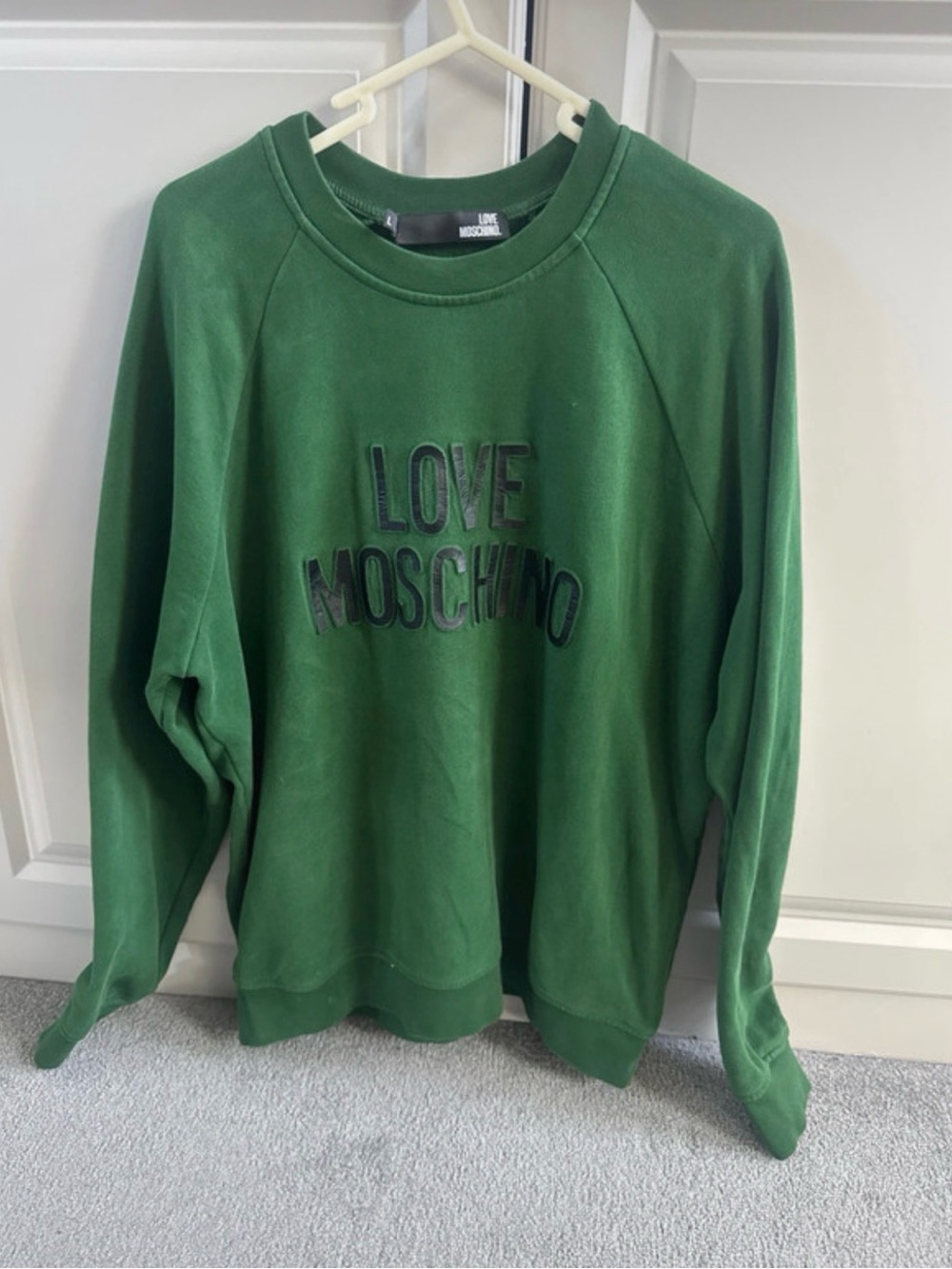 Love Moschino Green Logo Sweatshirt